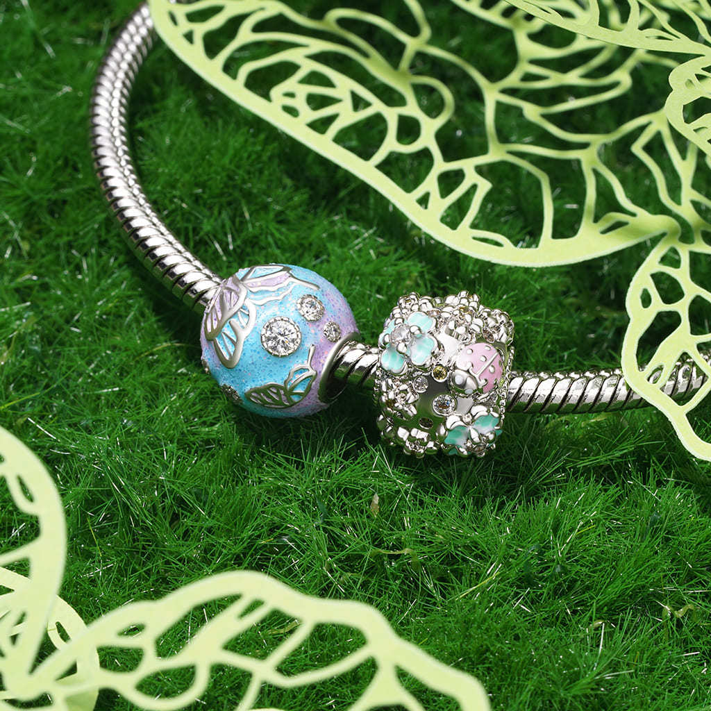 紫色蝴蝶圓形珠飾 image number 2