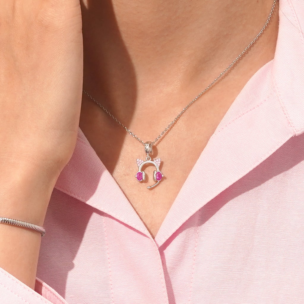 貓咪耳機吊墜 image number 4