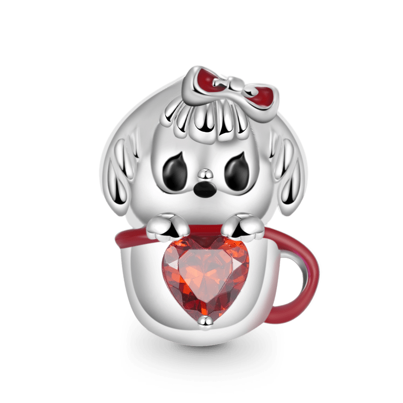 可愛茶杯狗珠飾 image number 0