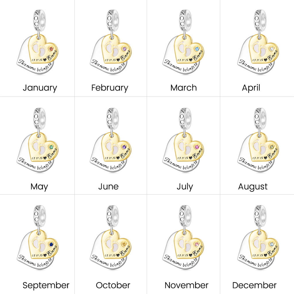 雙心可雕刻吊墜 image number 6