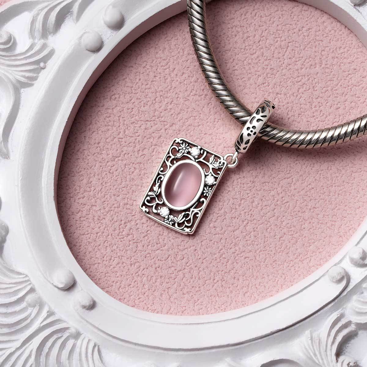 復古粉紅吊墜 image number 1