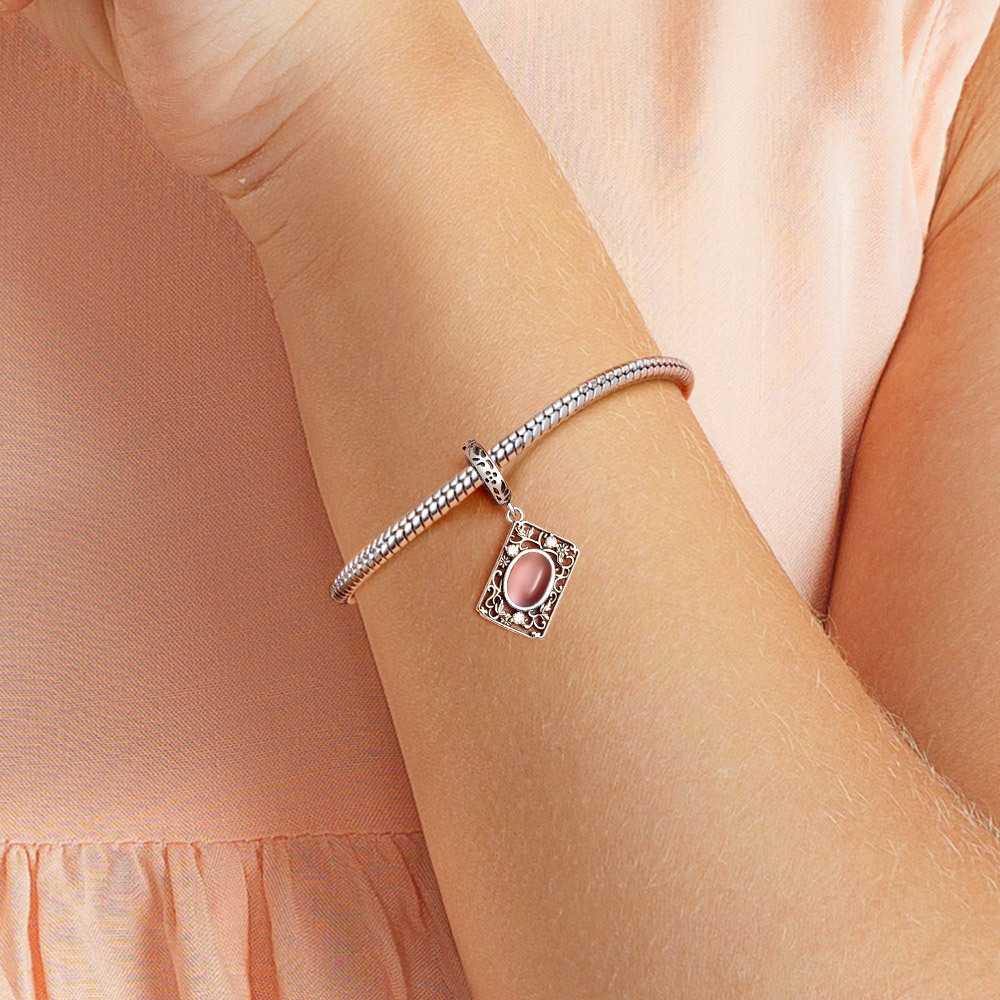 復古粉紅吊墜 image number 3