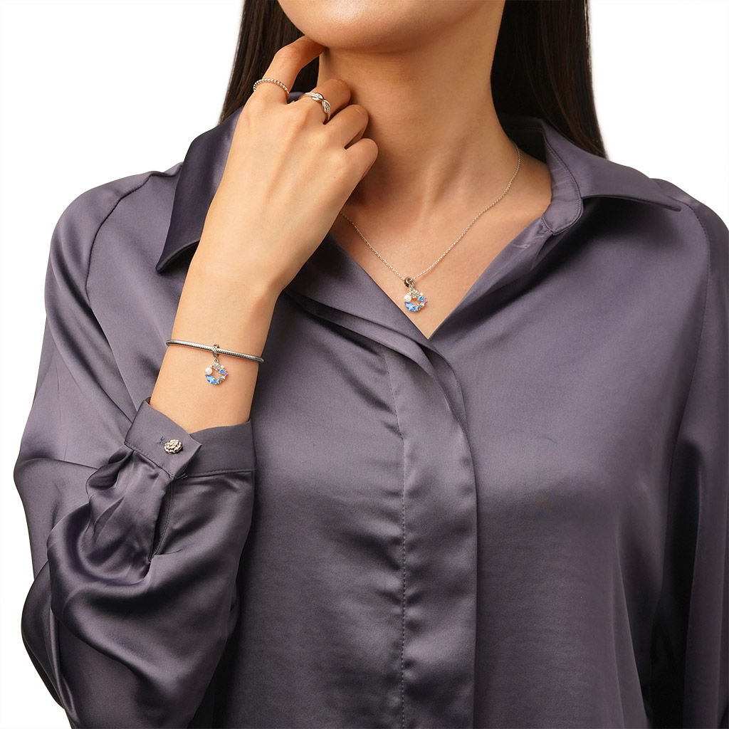 貝殼珍珠花環吊墜 image number 4