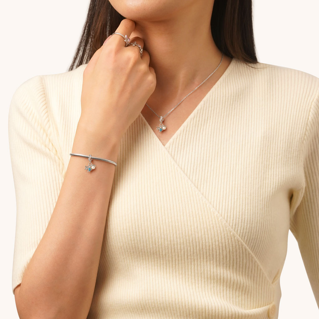 藍色海洋三重吊墜 image number 3