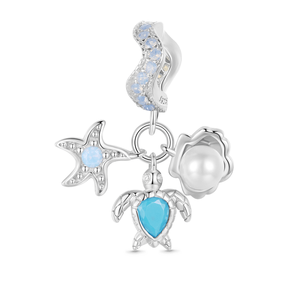 藍色海洋三重吊墜 image number 0