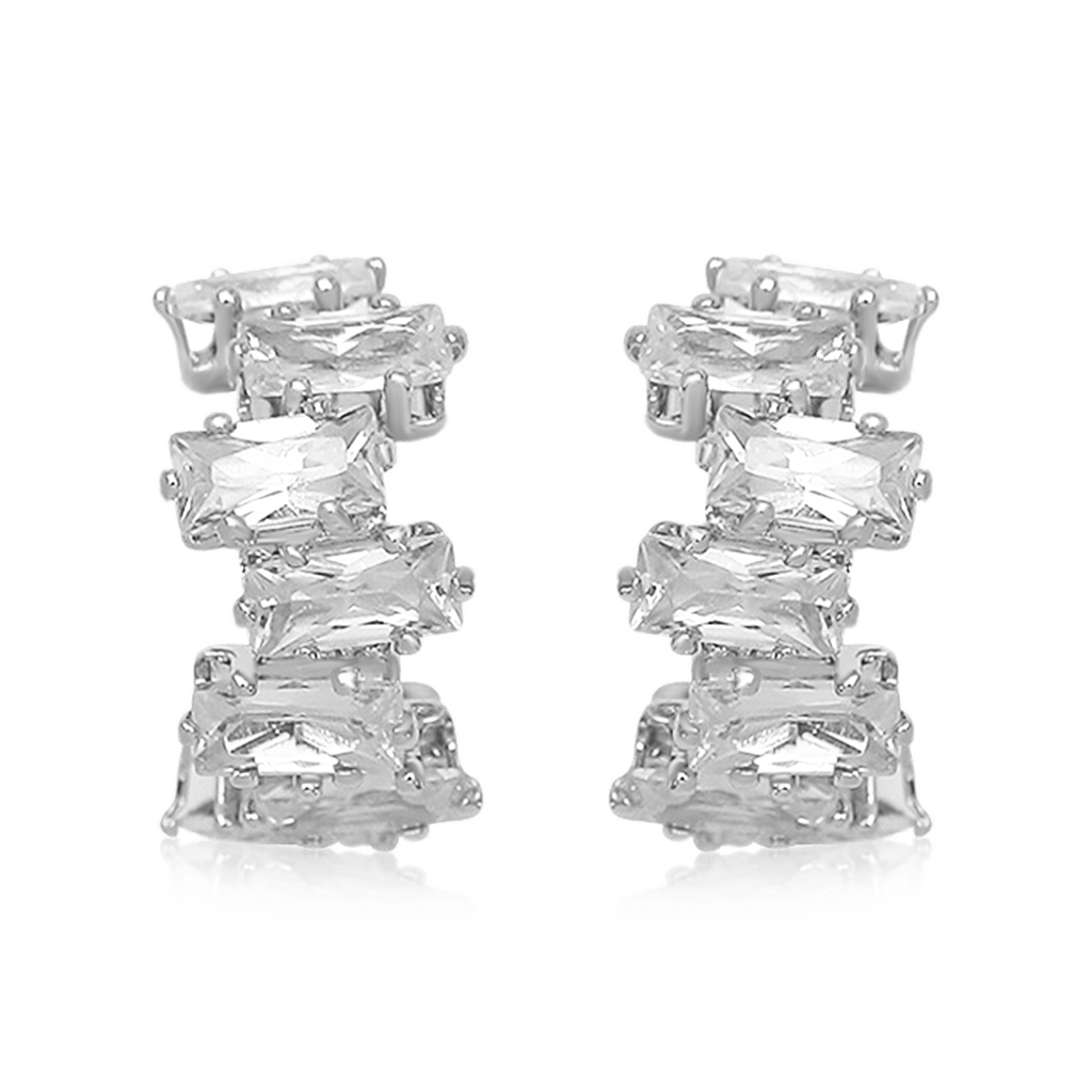 不規則CZ寶石C形耳夾 image number 1