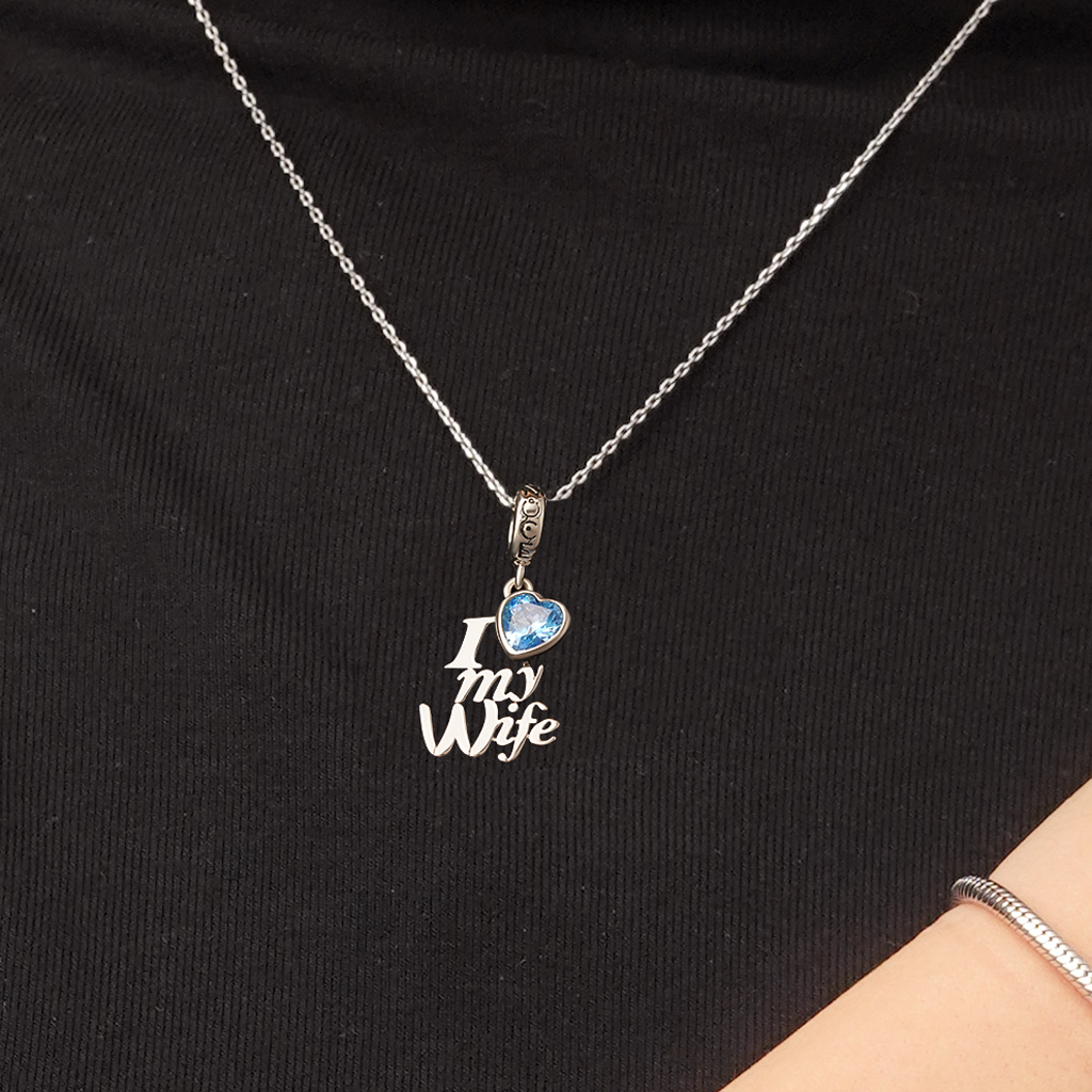 藍色心形吊墜 image number 4