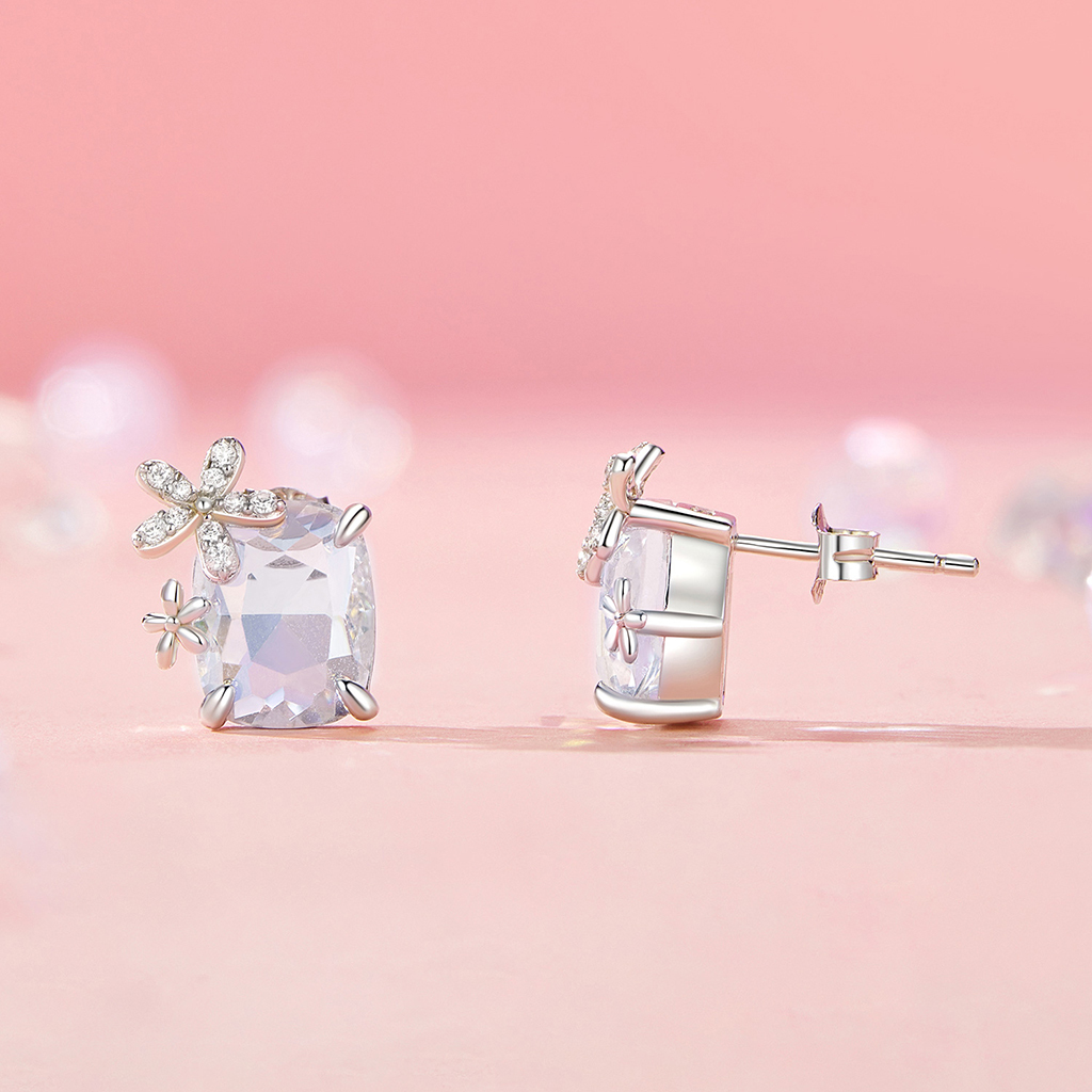 夢幻花朵CZ耳環 image number 1