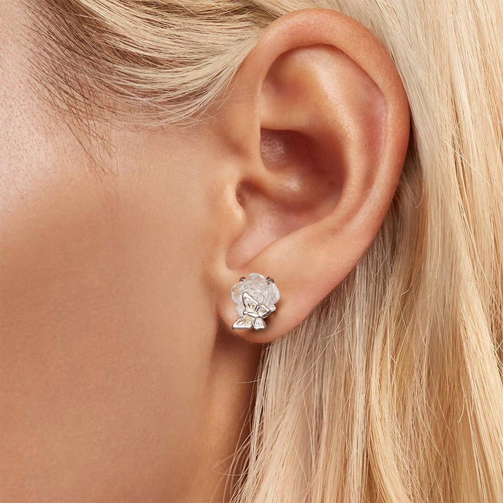 水晶玫瑰耳環 image number 4