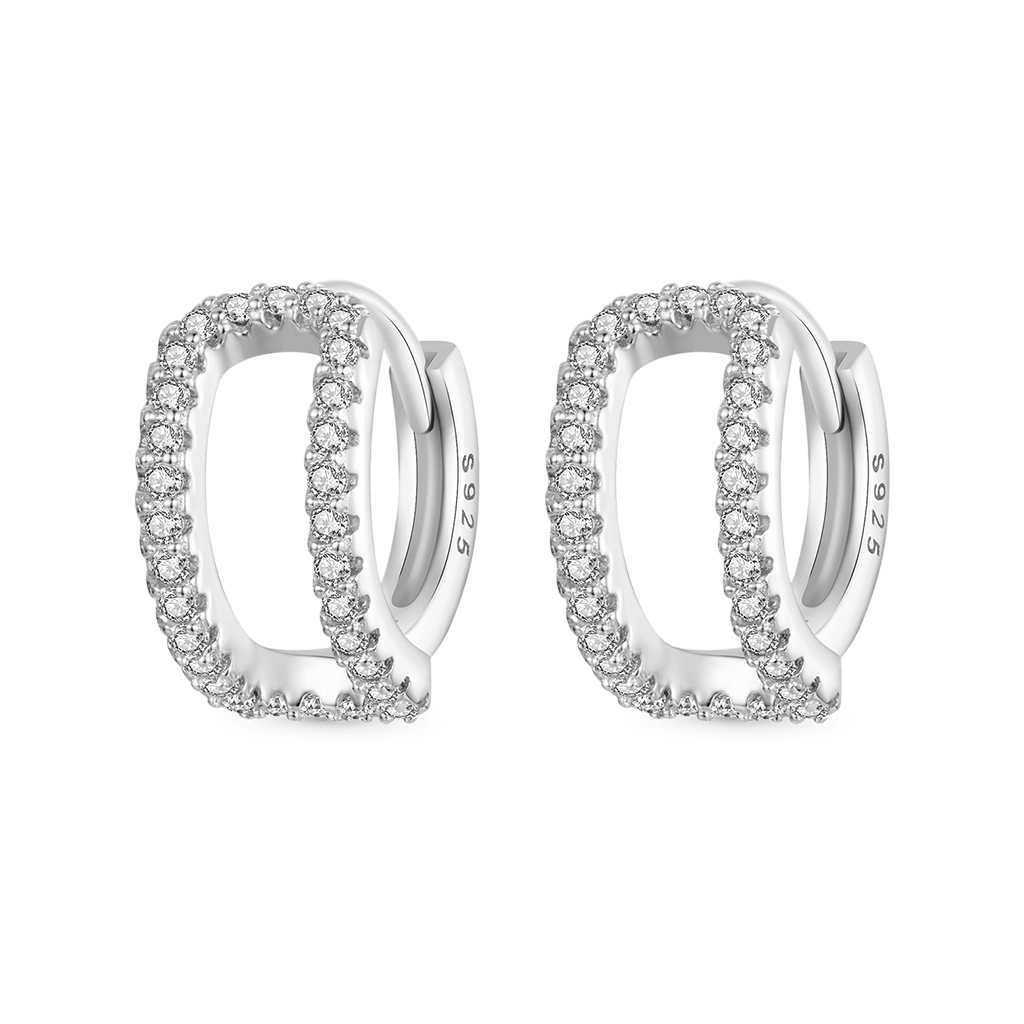 精美閃光雙層耳環 image number 0