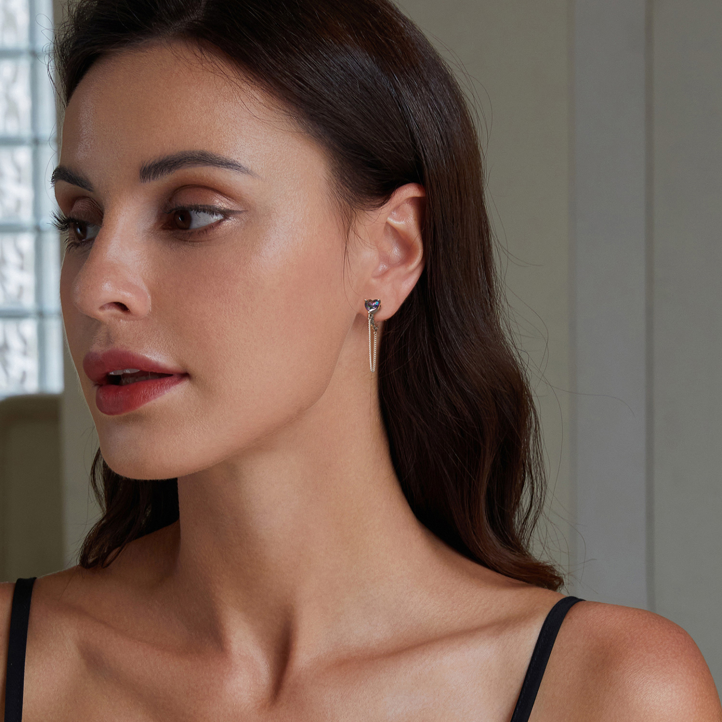 復古心形耳環 image number 2