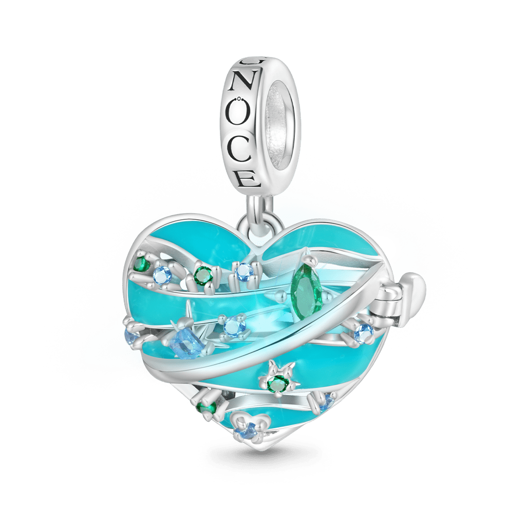 心形無線LED發光天王星吊墜 image number 2