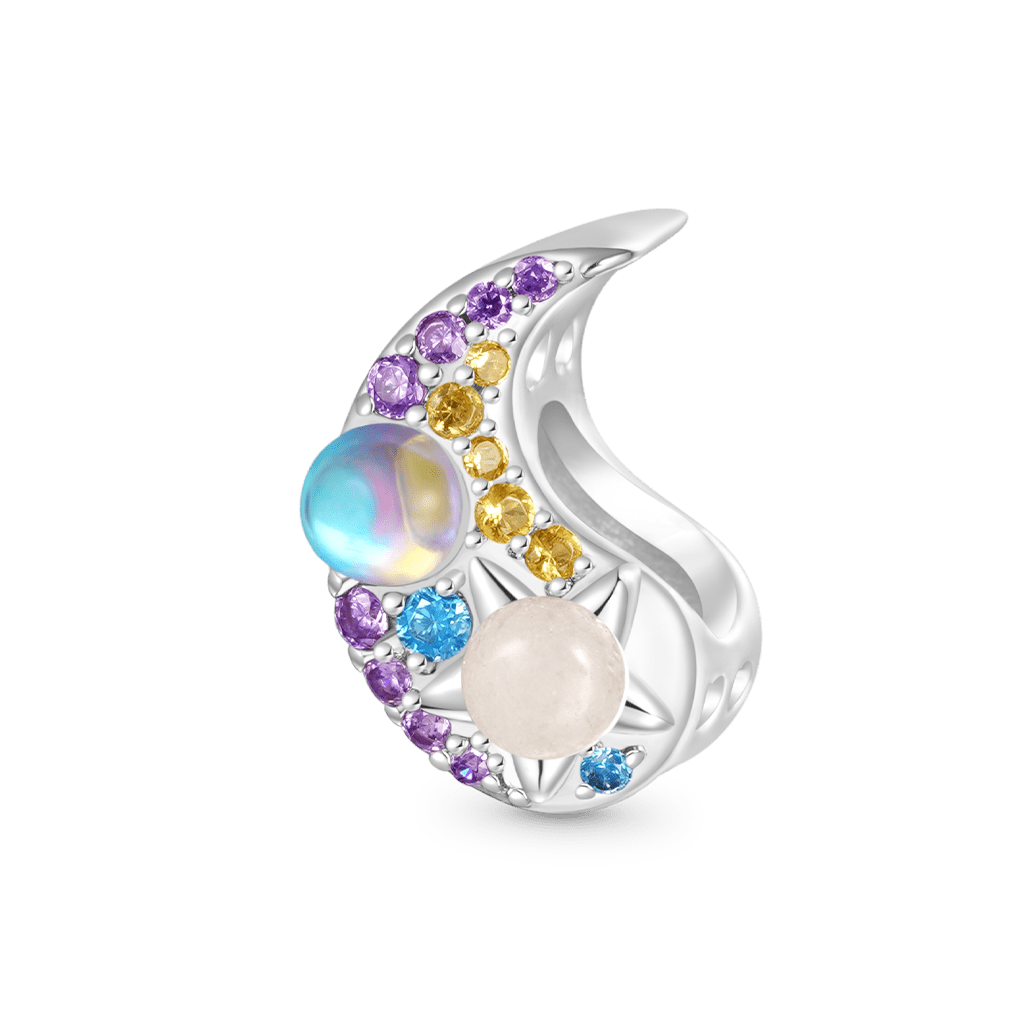 可雕刻星月太極珠飾 image number 3