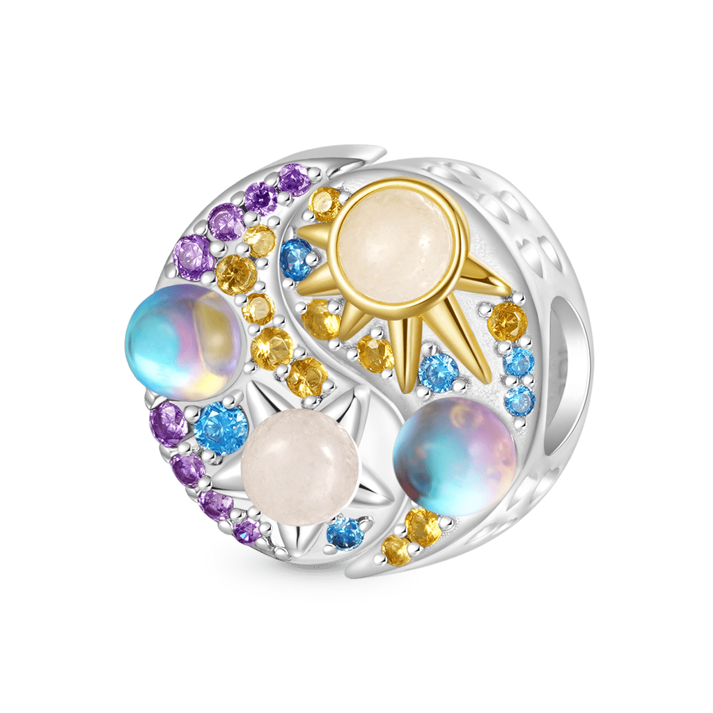 可雕刻星月太極珠飾 image number 2