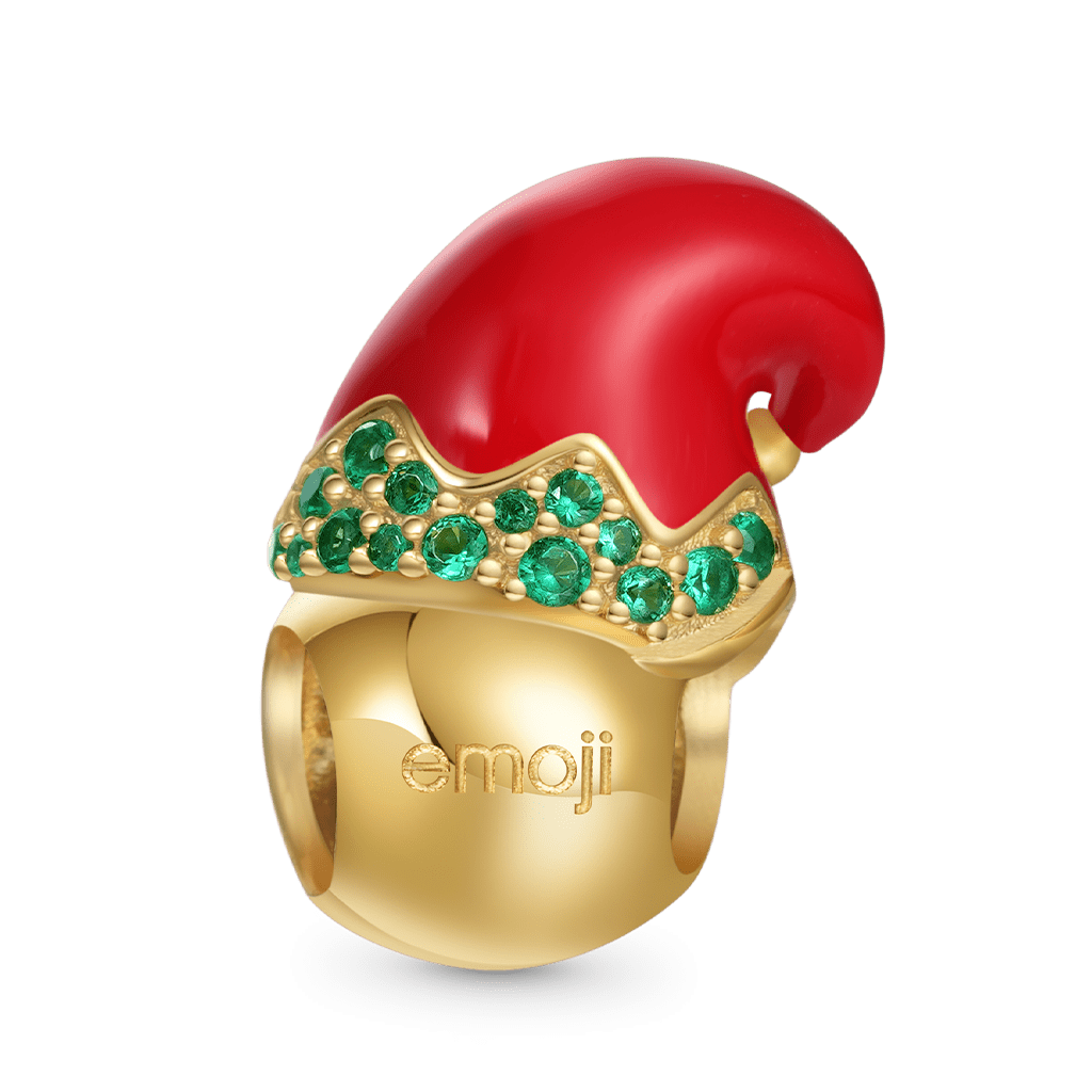 emoji聖誕帽笑臉愛心眼睛珠飾 image number 1