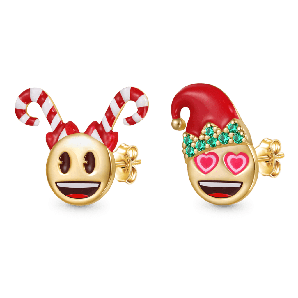 emoji笑臉愛心眼睛耳環 image number 1