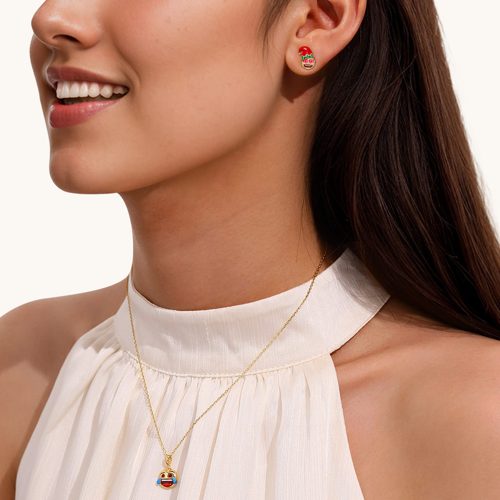 emoji笑臉愛心眼睛耳環 image number 3