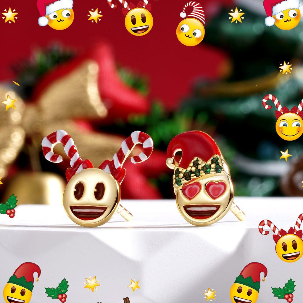emoji笑臉愛心眼睛耳環 image number 2