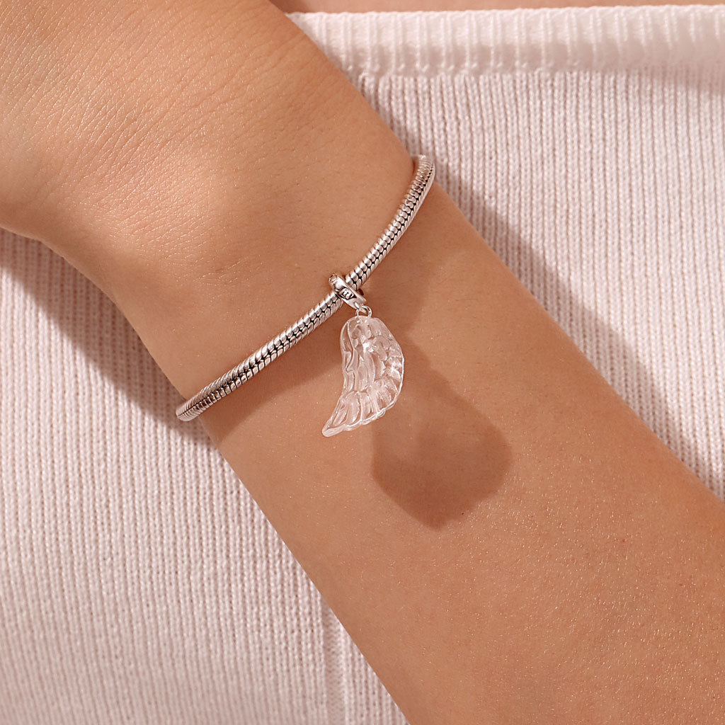 天然透明水晶翅膀吊墜 image number 5