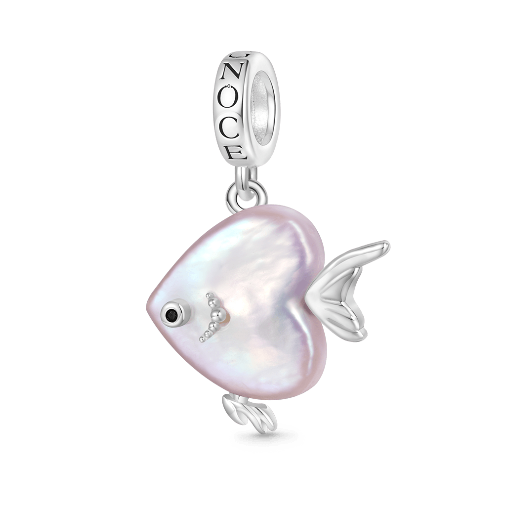 珍珠愛心小魚吊墜 image number 0