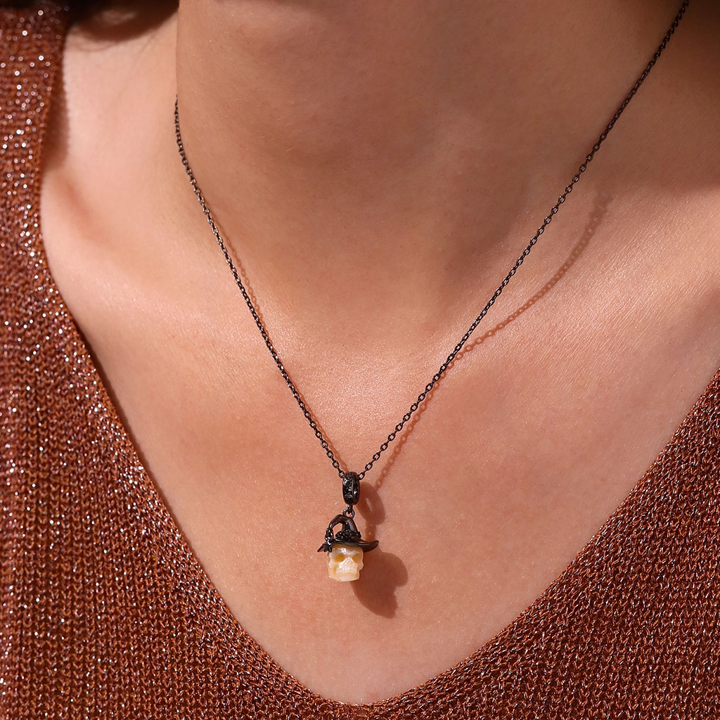 天然珍珠恐怖骷髏吊墜 image number 4