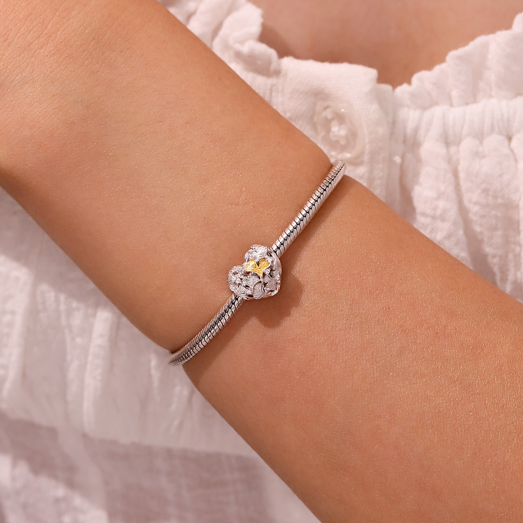 銀杏葉心形珠飾 image number 3