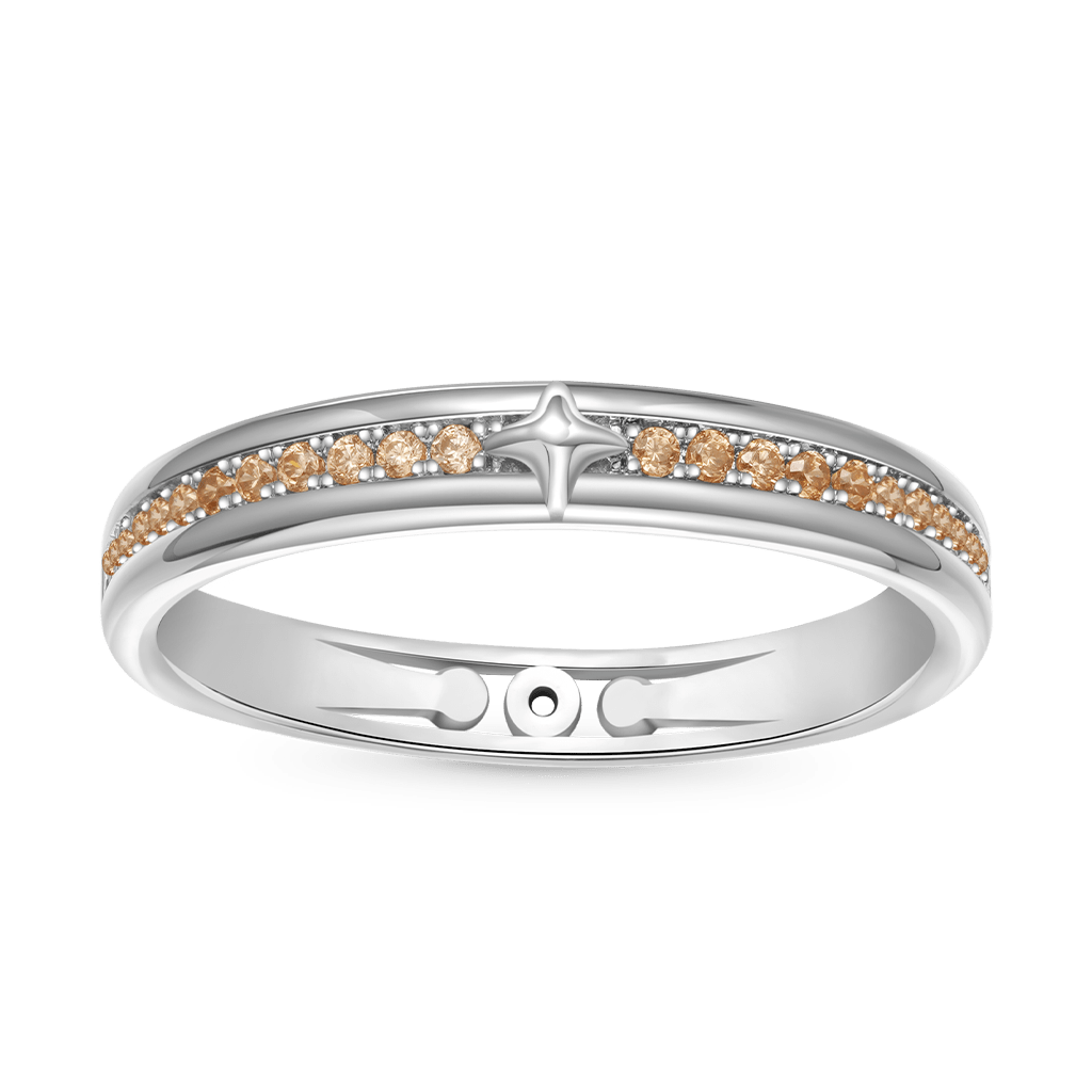 槽紋密鑲男戒 image number 0