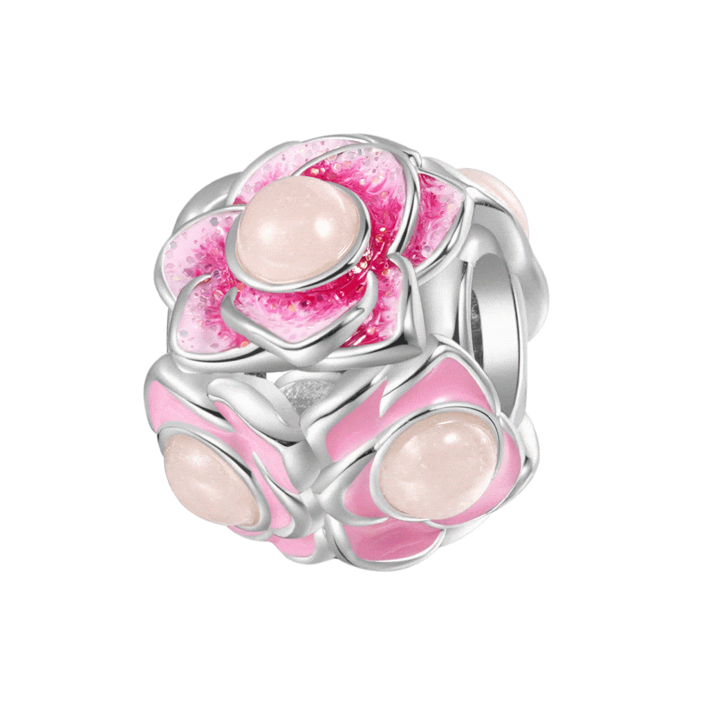 粉色花球珠飾 image number 0