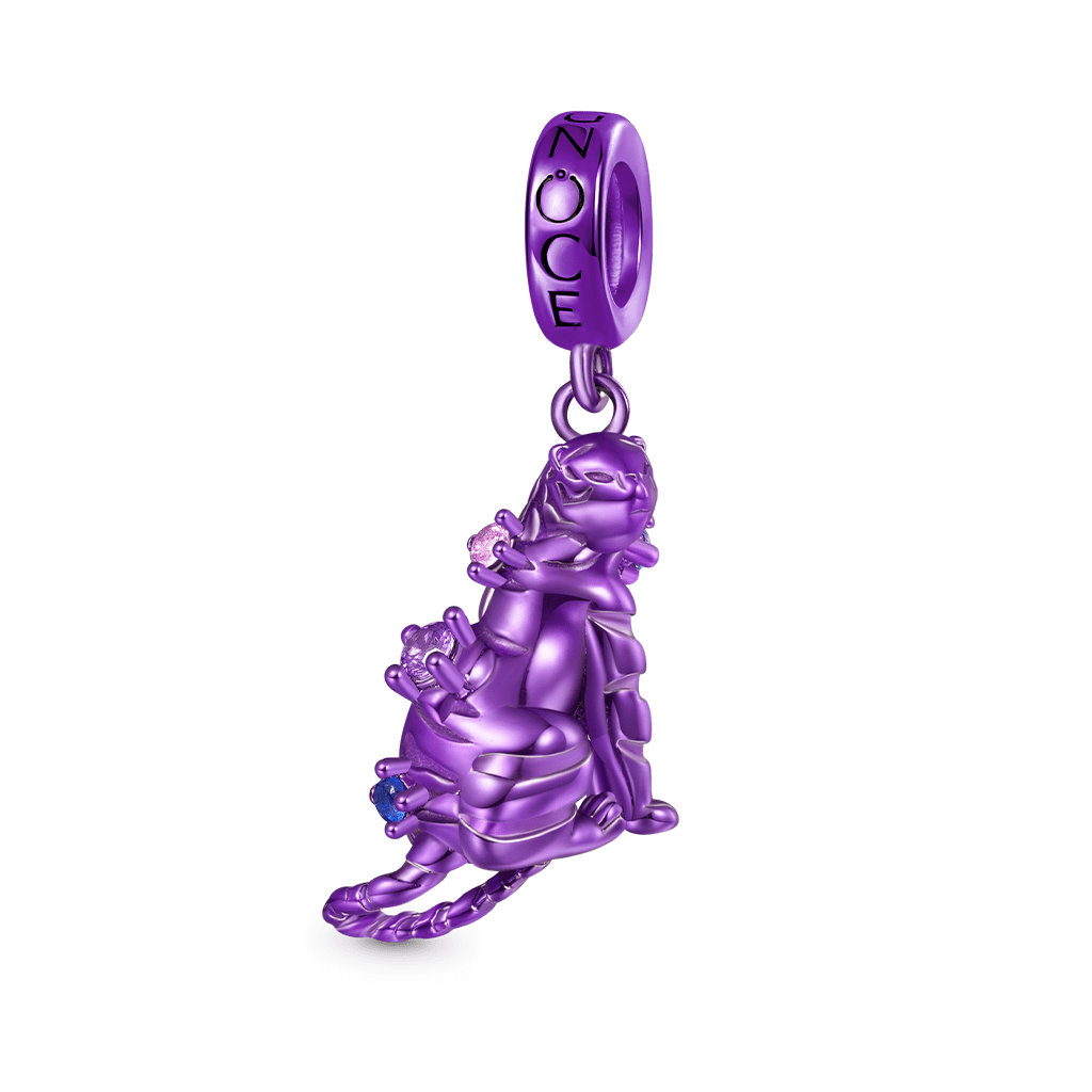 紫色泳彩老虎生肖吊墜 image number 0