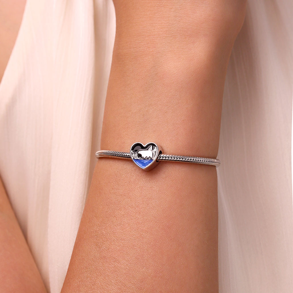 北極熊可雕刻愛心珠飾 image number 5