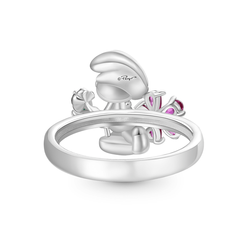 閃亮花束藍色小精靈戒指 image number 1