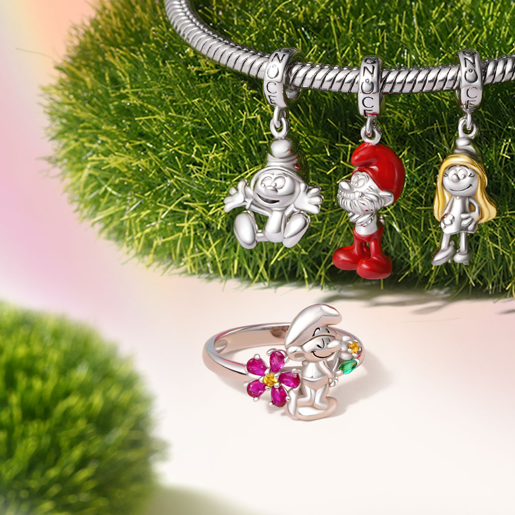 閃亮花束藍色小精靈戒指 image number 2