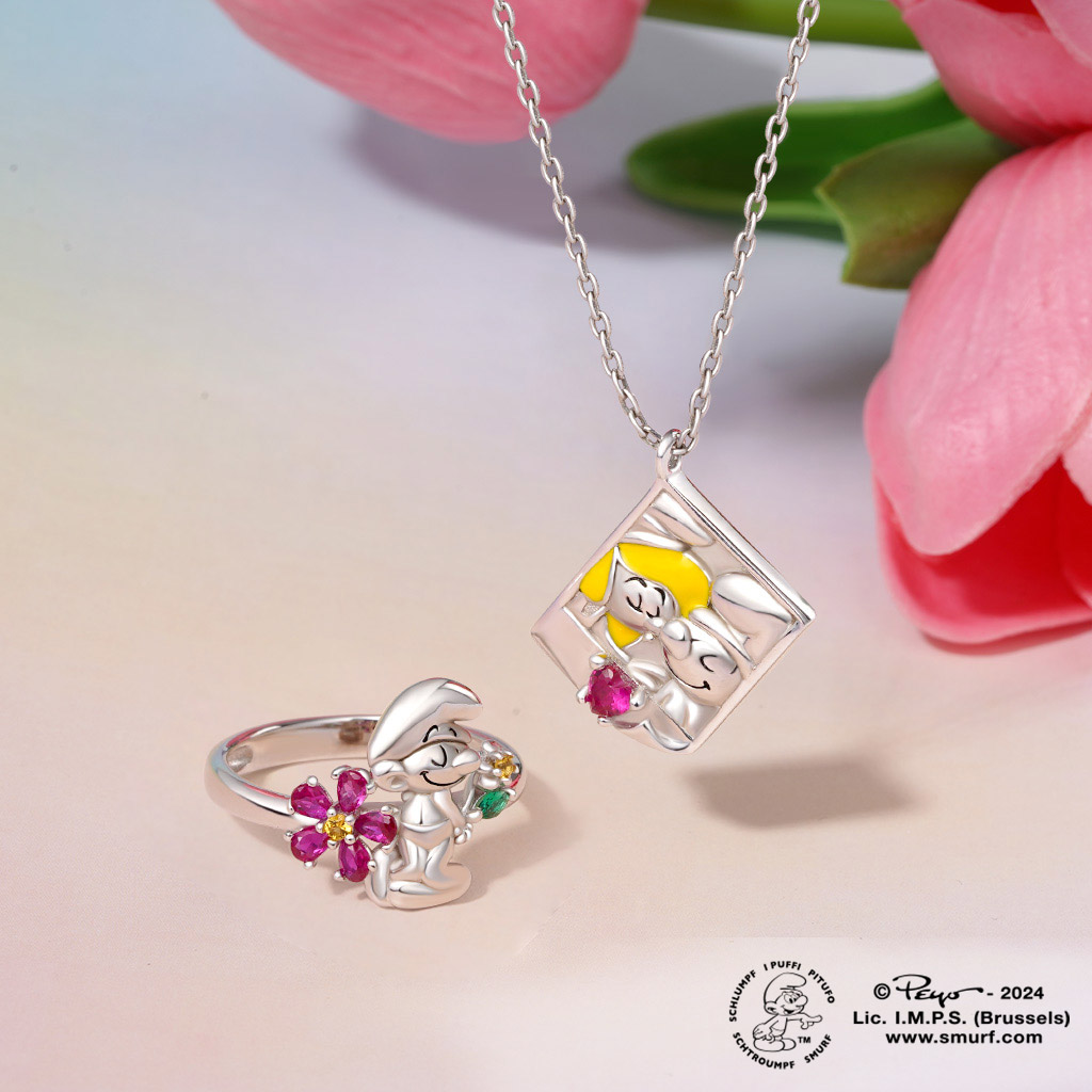 可雕刻愛情藍色小精靈項鍊 image number 3