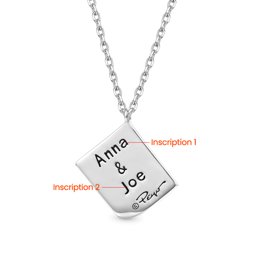 可雕刻愛情藍色小精靈項鍊 image number 2