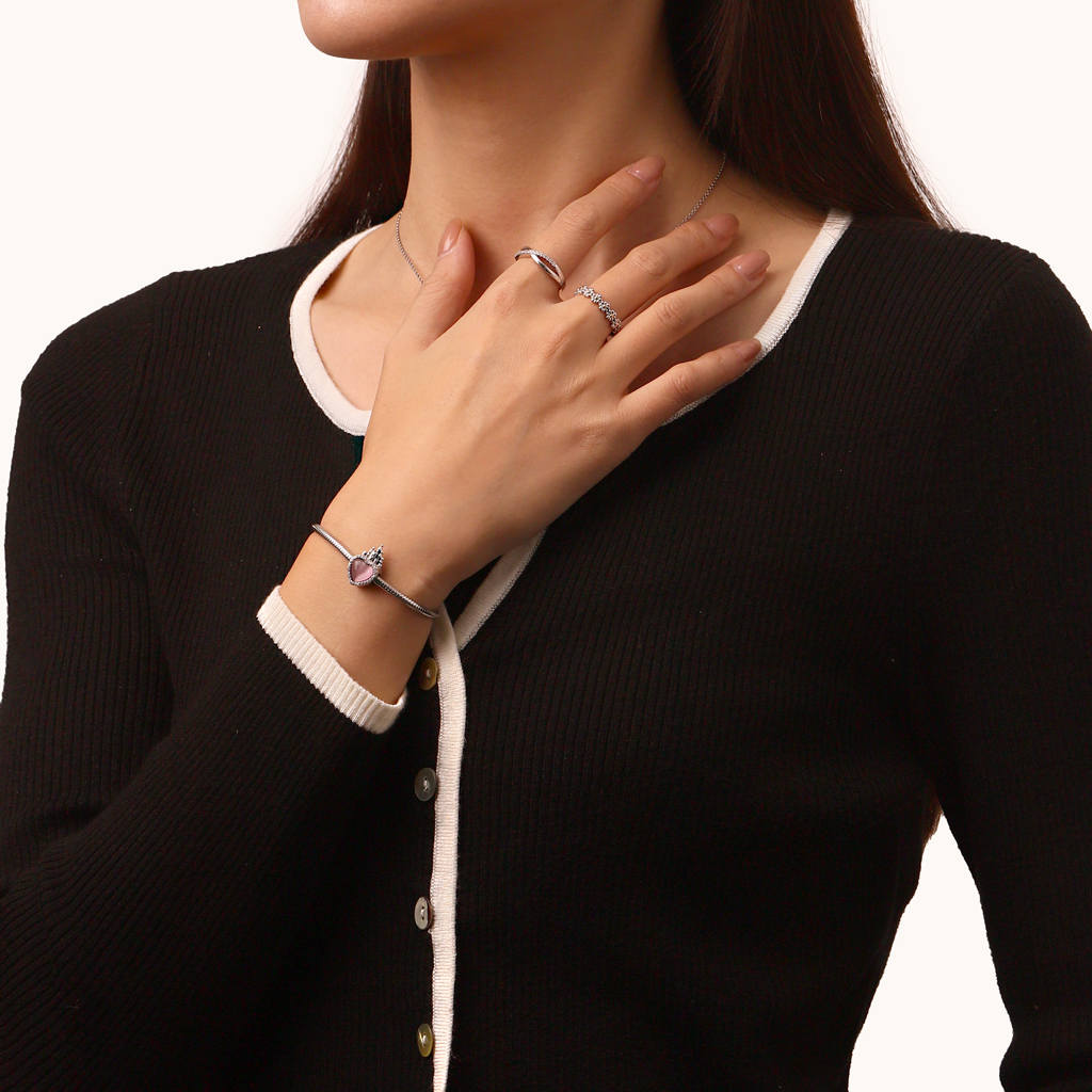 粉色愛之城堡珠飾 image number 2