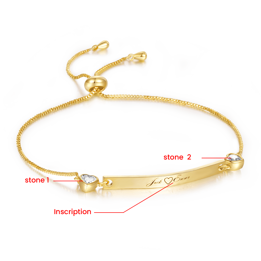 聖誕禮物可雕刻條形手鍊 image number 1