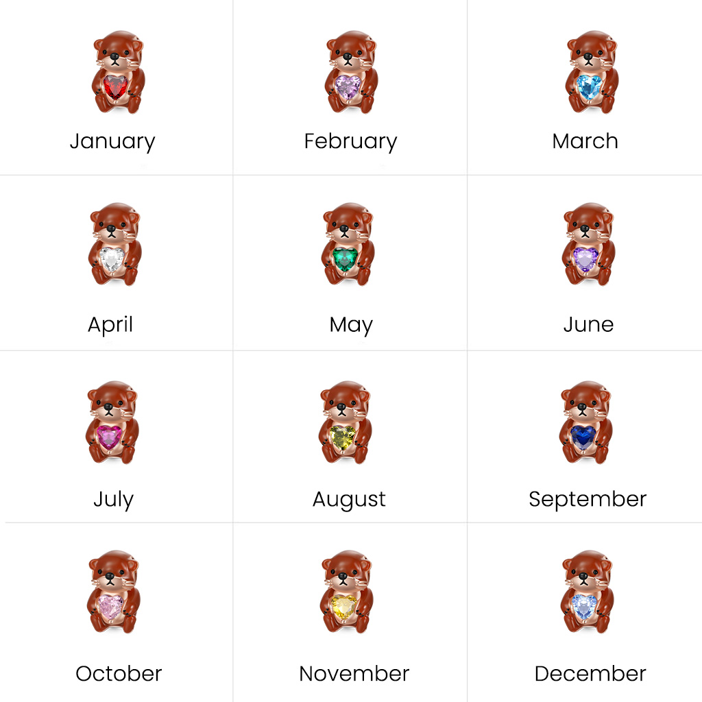 布魯克水獺擁抱心形珠飾 image number 6