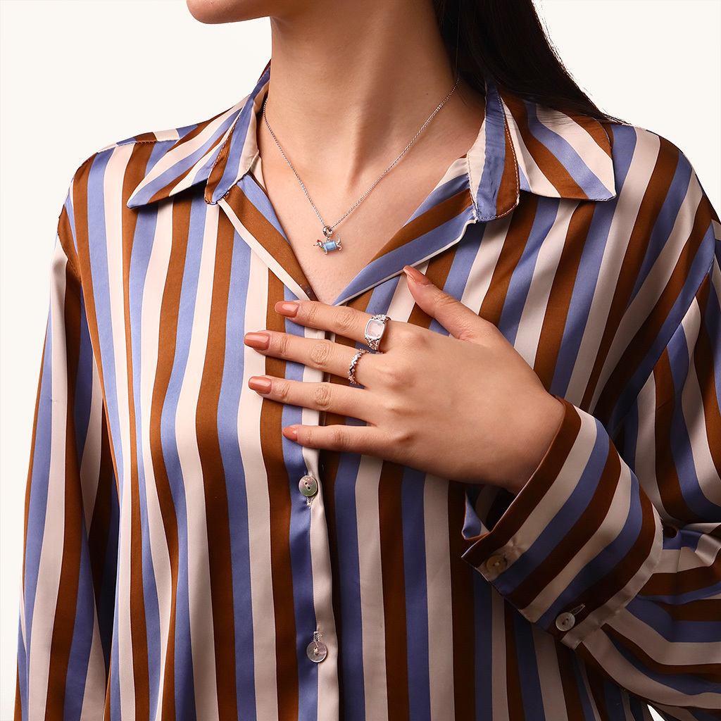 藍色臘腸狗吊墜 image number 3