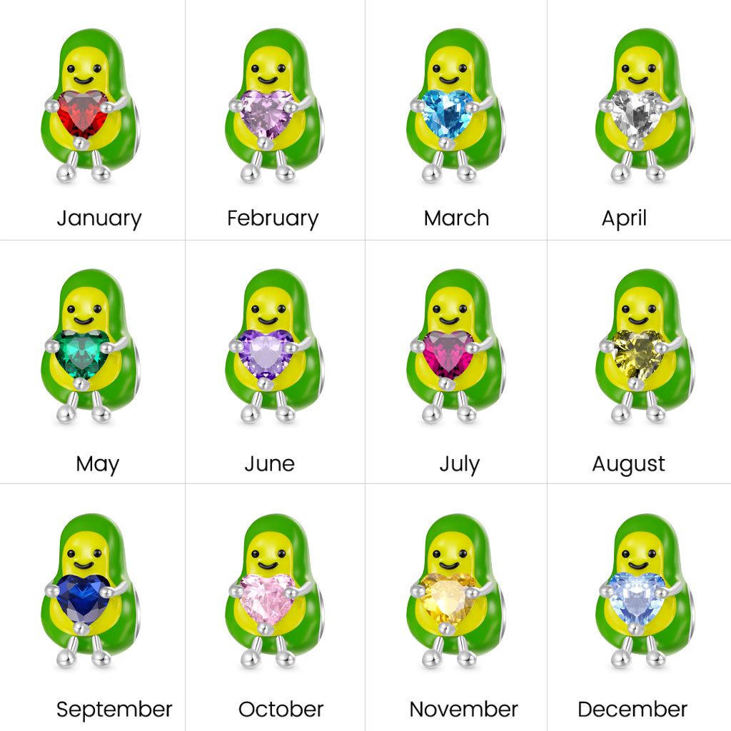 酪梨擁抱愛心珠飾 image number 2