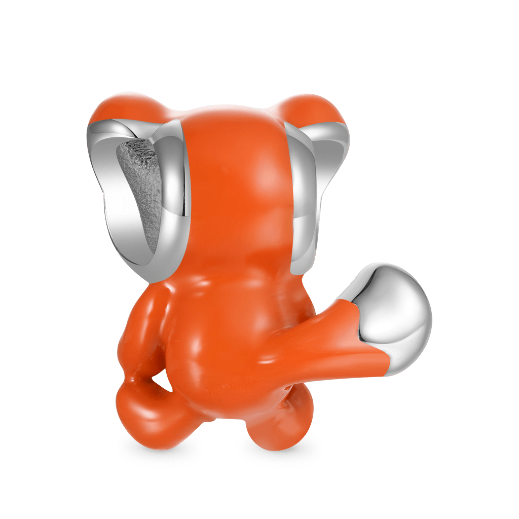 污跡狐狸擁抱愛心珠飾 image number 2