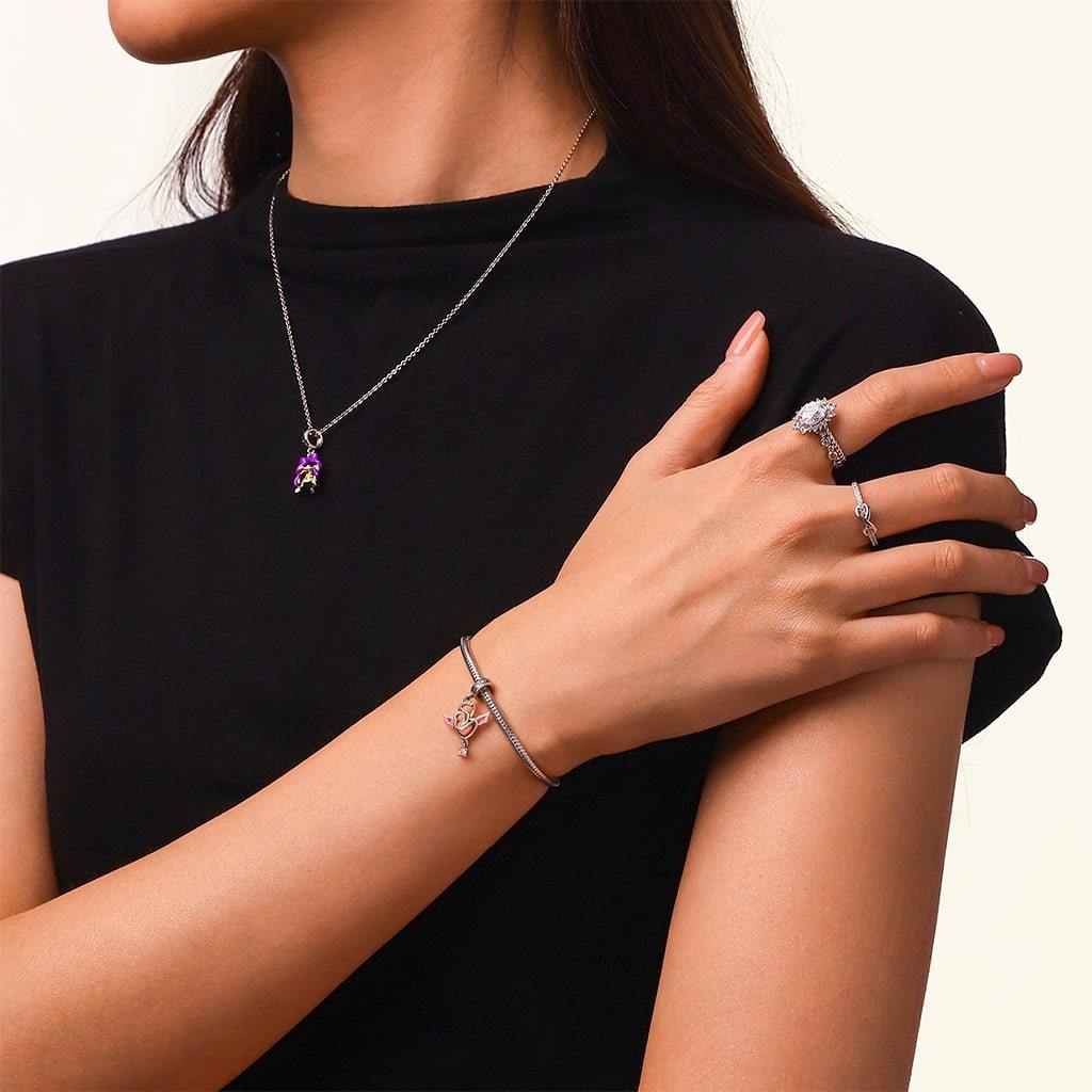 天使夜光愛心吊墜 image number 5