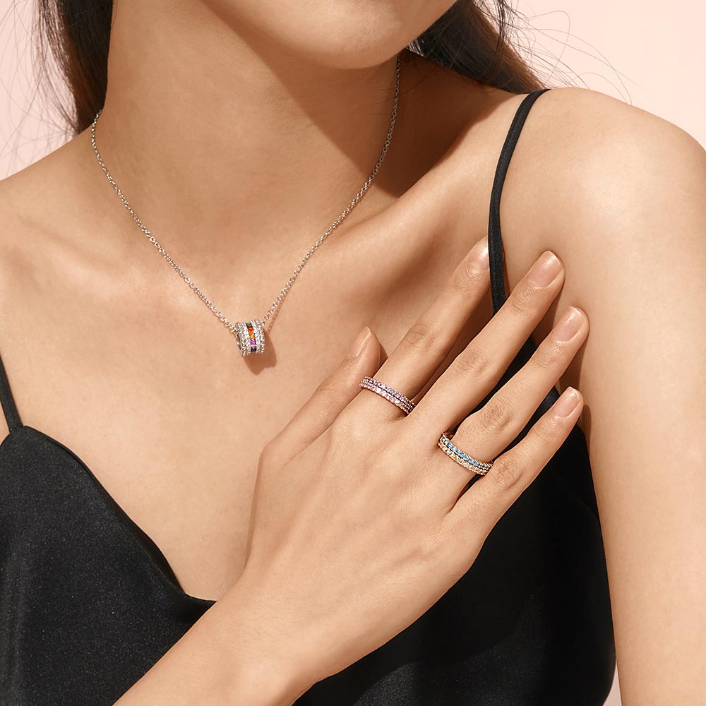 海藍寶石圓形切割戒指 image number 4