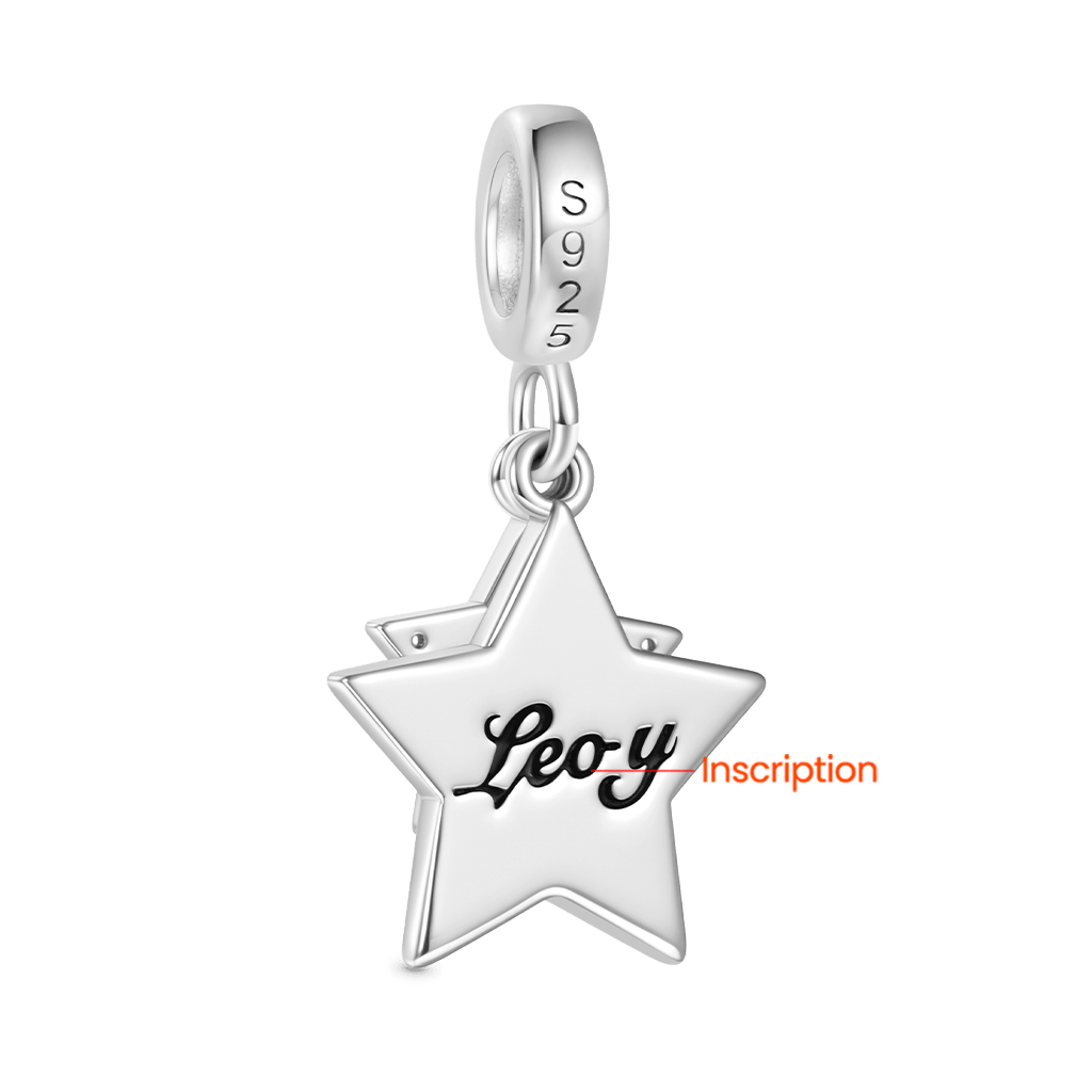 紫色閃光星形吊墜 image number 2