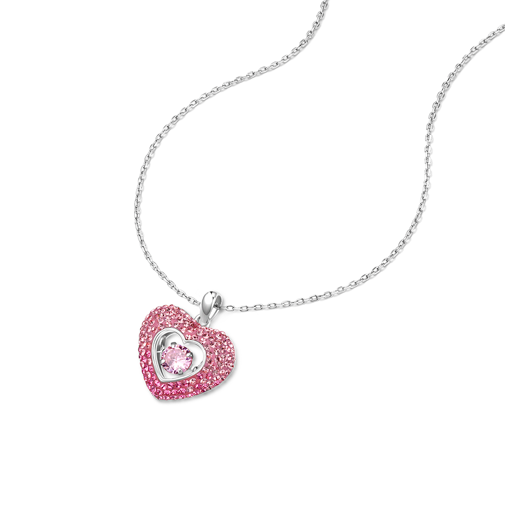 閃亮密鑲心形跳動項鍊 image number 1