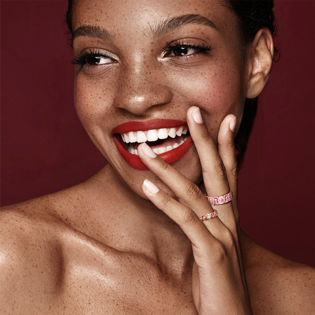 摩根石長方形切割邊框戒指 image number 3