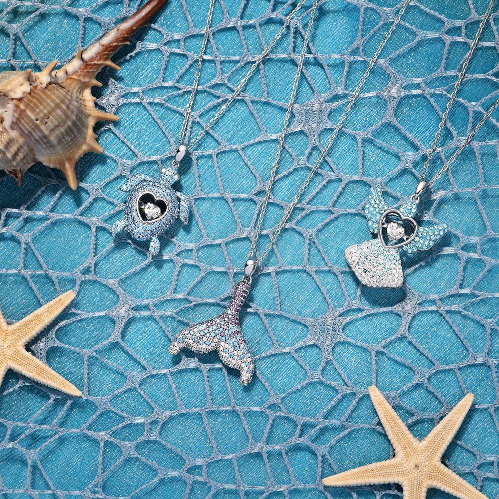 海龜跳動愛心項鍊 image number 4