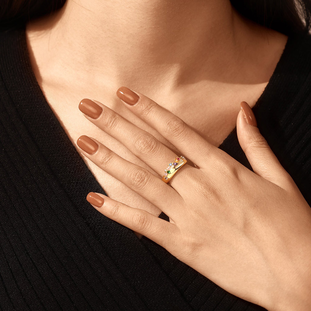 彩色混合形狀戒指 image number 5