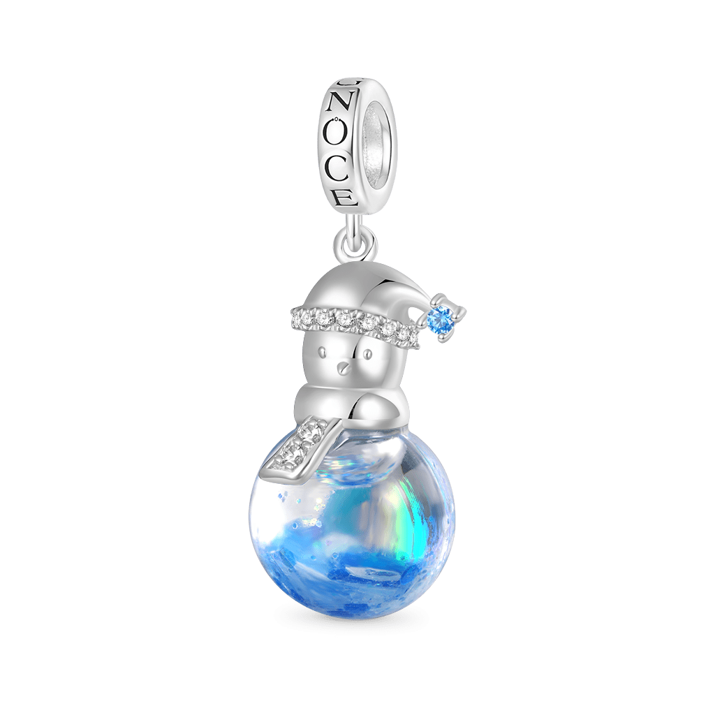 藍色閃爍流沙雪人吊墜 image number 1