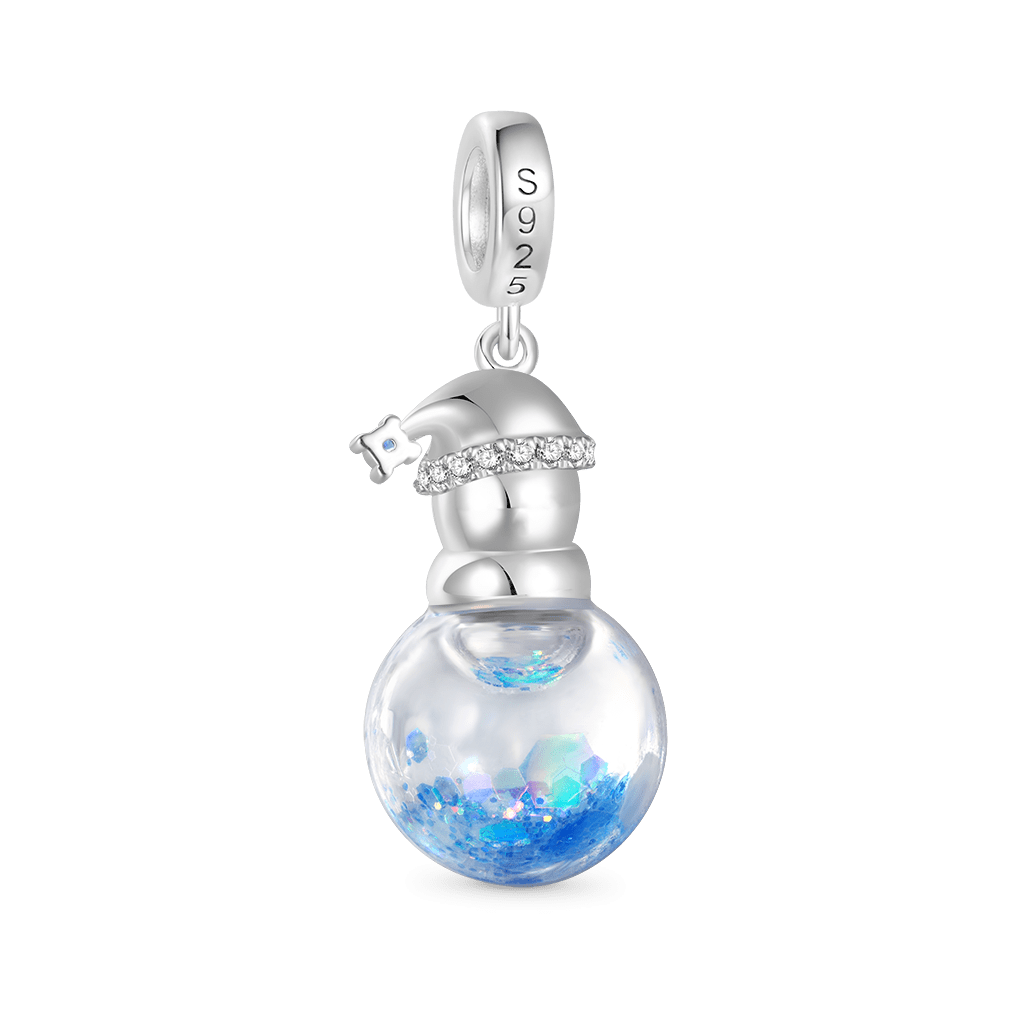 藍色閃爍流沙雪人吊墜 image number 2