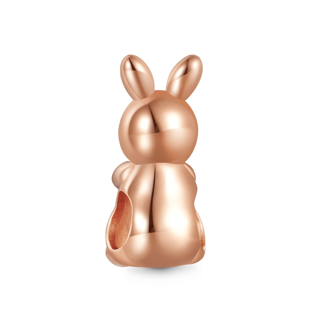 灰色兔子擁抱心形珠飾 image number 2